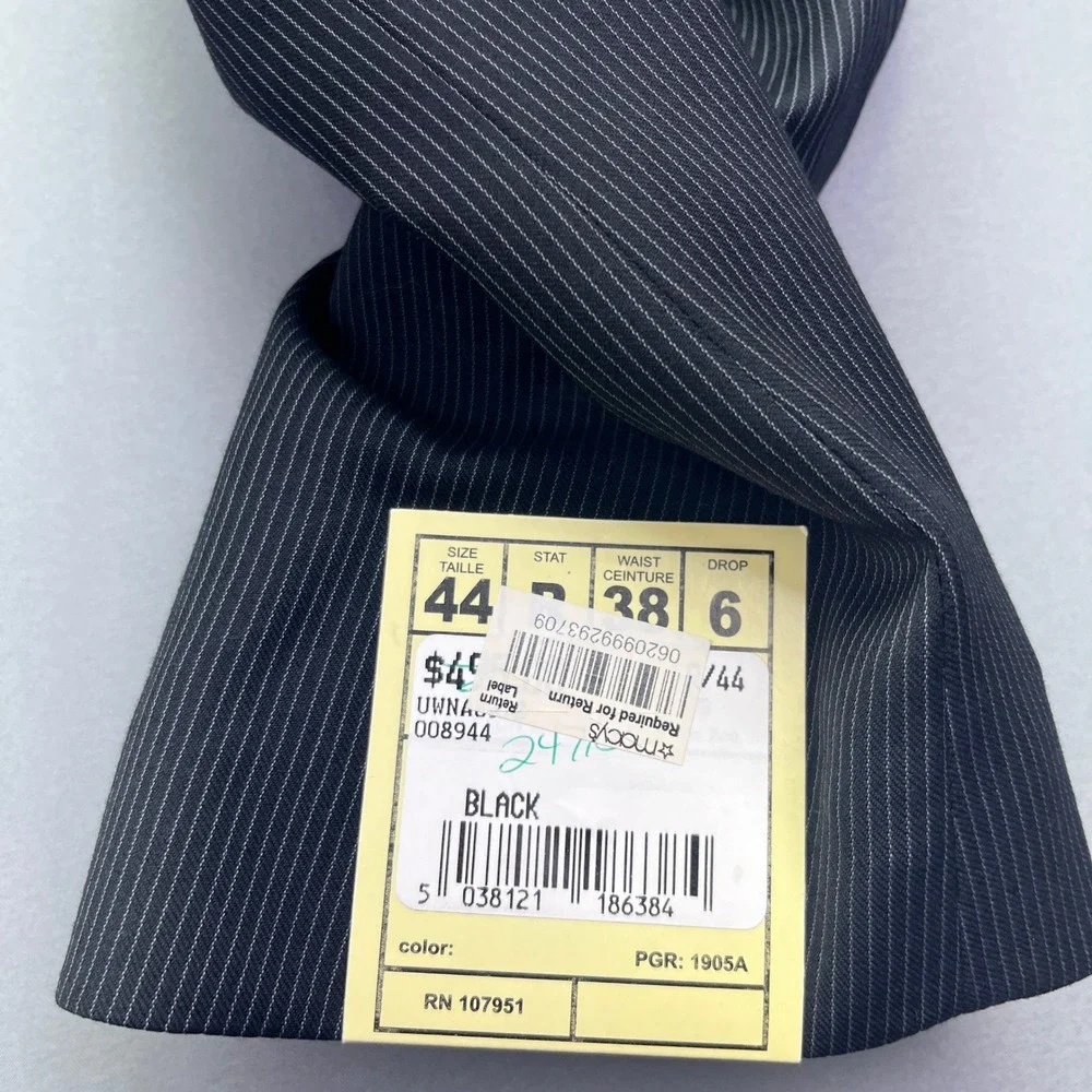 Emanuel Ungaro Pinstripe Wool Blazer Business‎ Suit Jacket 44R Preppy NWT Career